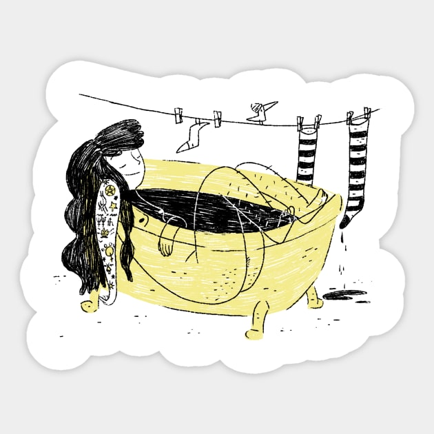 bath time Sticker by PatriciaCo